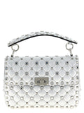 Valentino Garavani Silver Lamb Leather Shoulder Bag Valentino Garavani