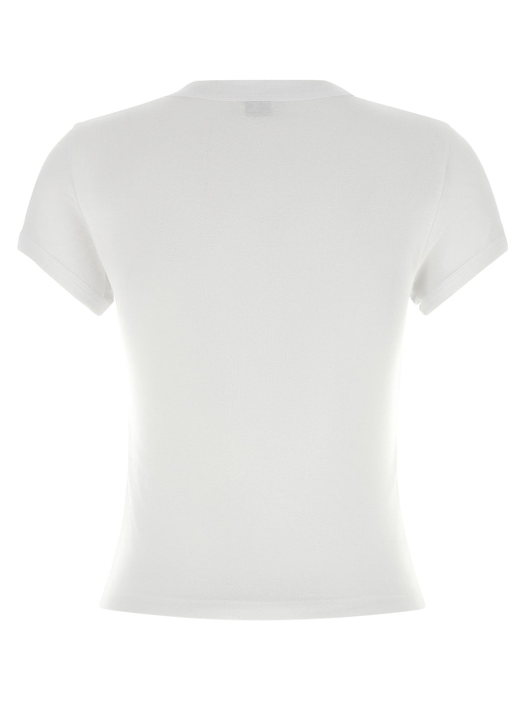 Saint Laurent White Cotton T-Shirt Saint Laurent