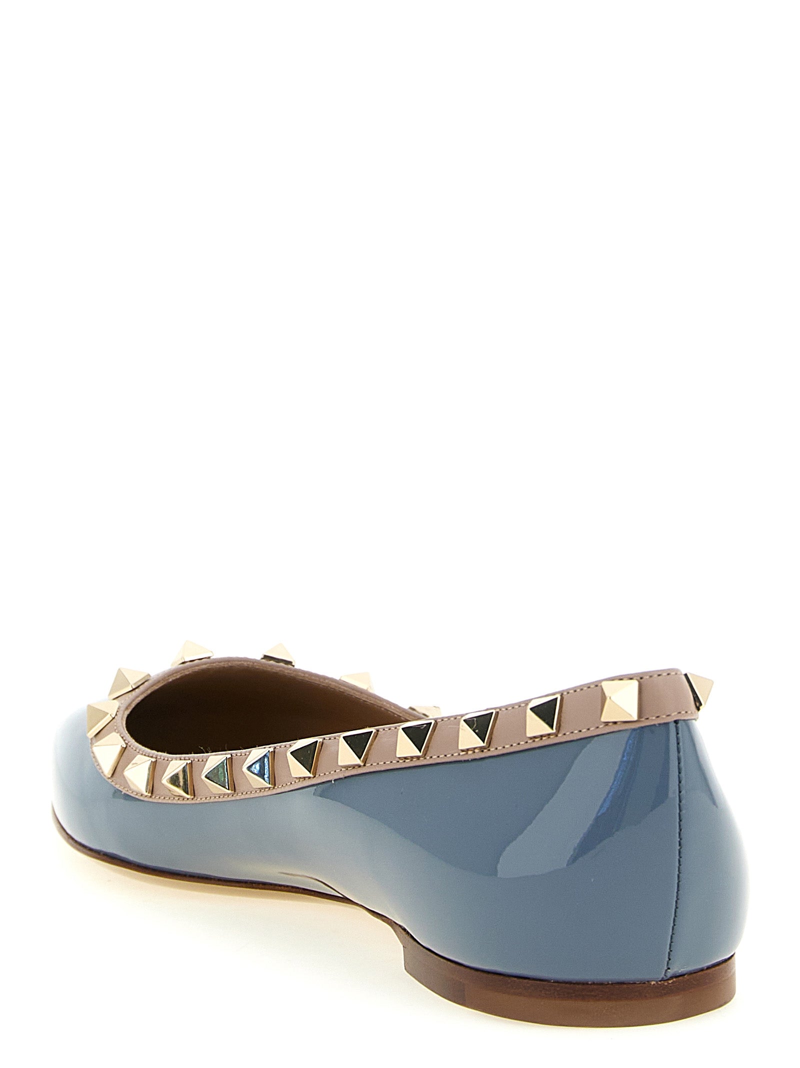 Valentino Garavani Gray Leather Ballet Flats Valentino Garavani