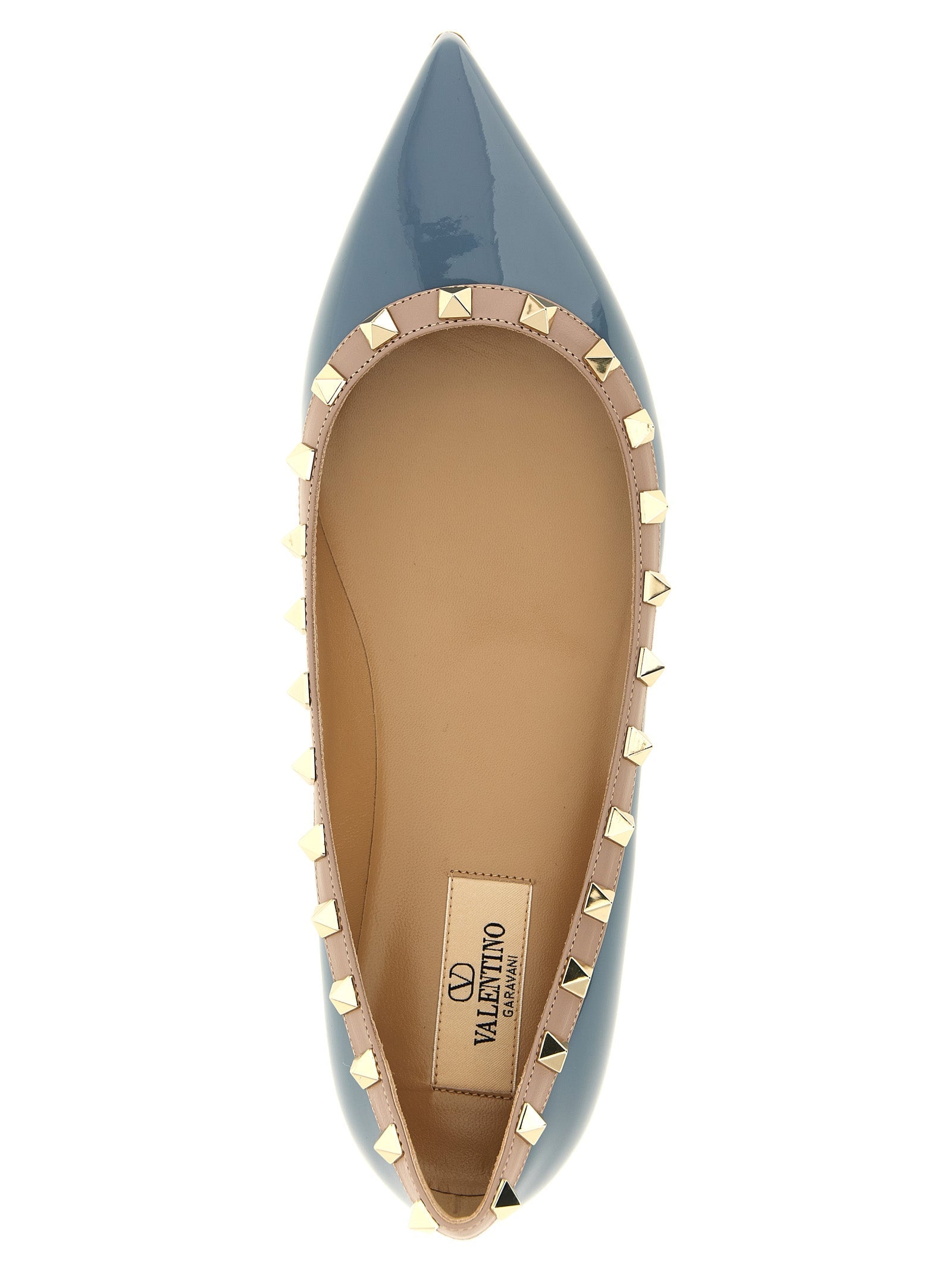 Valentino Garavani Gray Leather Ballet Flats Valentino Garavani