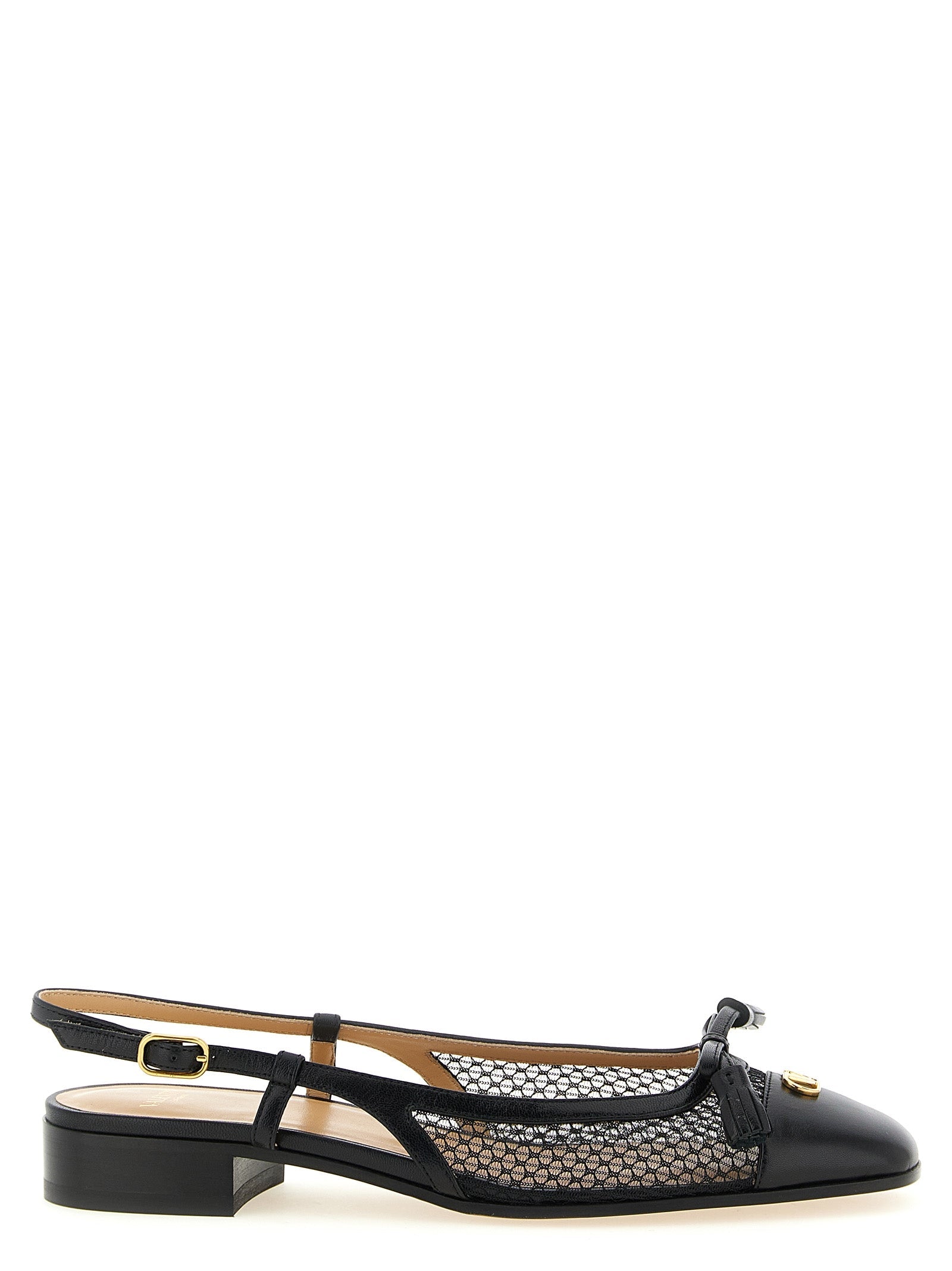 Valentino Garavani Black Leather Ballet Flats Valentino Garavani