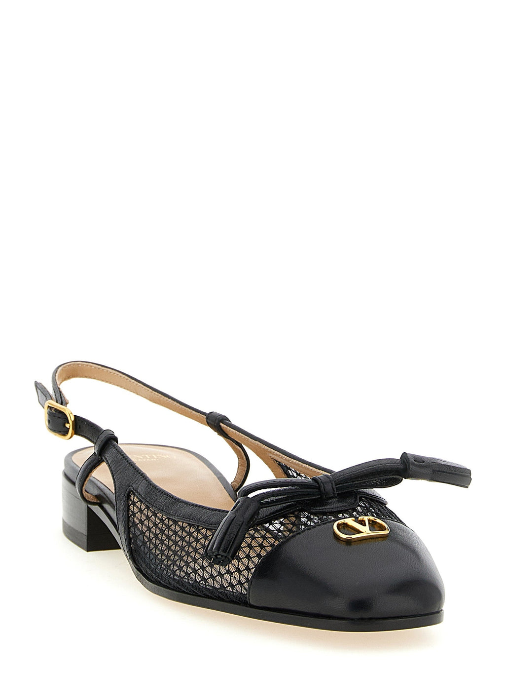 Valentino Garavani Black Leather Ballet Flats Valentino Garavani