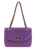 Valentino Garavani Purple Lamb Leather Shoulder Bag Valentino Garavani