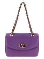 Valentino Garavani Purple Lamb Leather Shoulder Bag Valentino Garavani