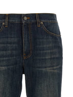 Burberry Blue Cotton Flared Jeans Burberry