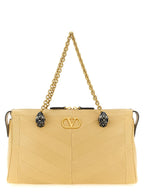 Valentino Garavani Beige Lamb Leather Shoulder Bag Valentino Garavani