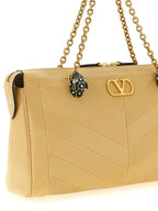 Valentino Garavani Beige Lamb Leather Shoulder Bag Valentino Garavani