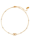 Valentino Garavani Gold Brass Necklace Valentino Garavani