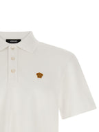 Versace White Cotton Polo Shirt Versace