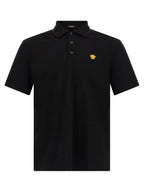 Versace Black Cotton Polo Shirt Versace