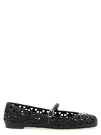 Valentino Garavani Black Polyvinyl Ballet Flats Valentino Garavani