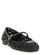 Valentino Garavani Black Polyvinyl Ballet Flats Valentino Garavani