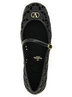 Valentino Garavani Black Polyvinyl Ballet Flats Valentino Garavani