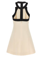 Valentino Garavani Bicolor Virgin Wool Short Dress Valentino Garavani