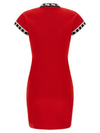 Versace Multicolor Cotton Short Dress Versace