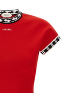 Versace Multicolor Cotton Short Dress Versace