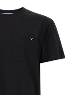 Valentino Garavani Black Cotton T-Shirt Valentino Garavani