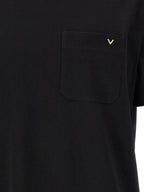 Valentino Garavani Black Cotton T-Shirt Valentino Garavani