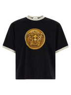 Versace Black Cotton T-Shirt Versace