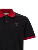 Versace Black Cotton Polo Shirt Versace