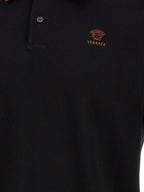 Versace Black Cotton Polo Shirt Versace