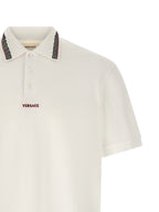 Versace White Cotton Polo Shirt Versace