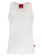 Diesel White Cotton Tank Tops Diesel