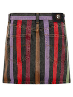 Versace Multicolor Cotton Long Skirt Versace