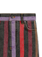 Versace Multicolor Cotton Long Skirt Versace