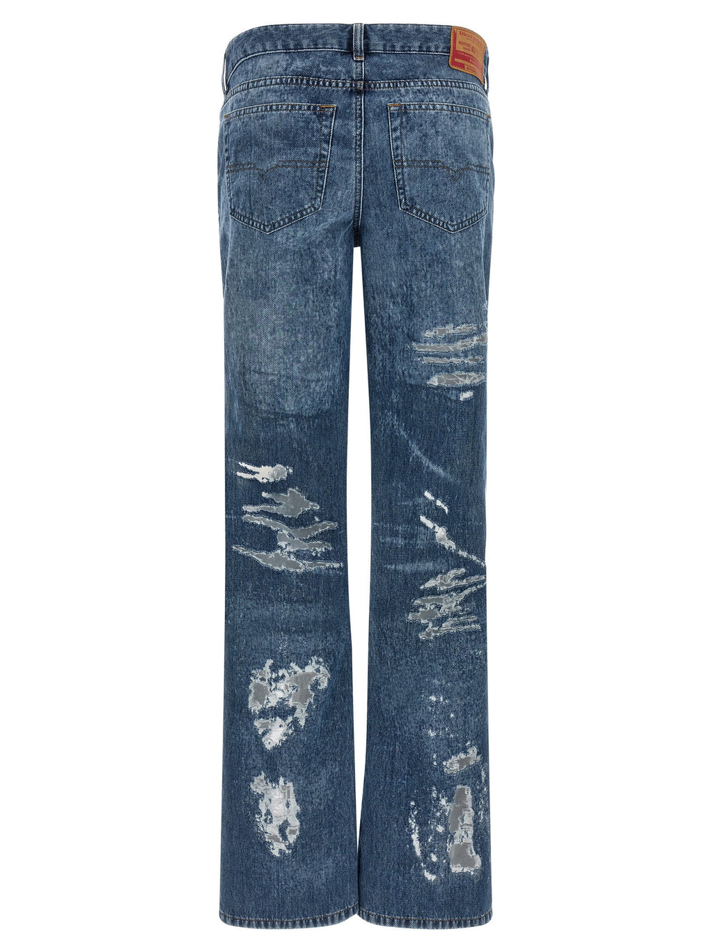 Diesel Blue Cotton Flared Jeans Diesel