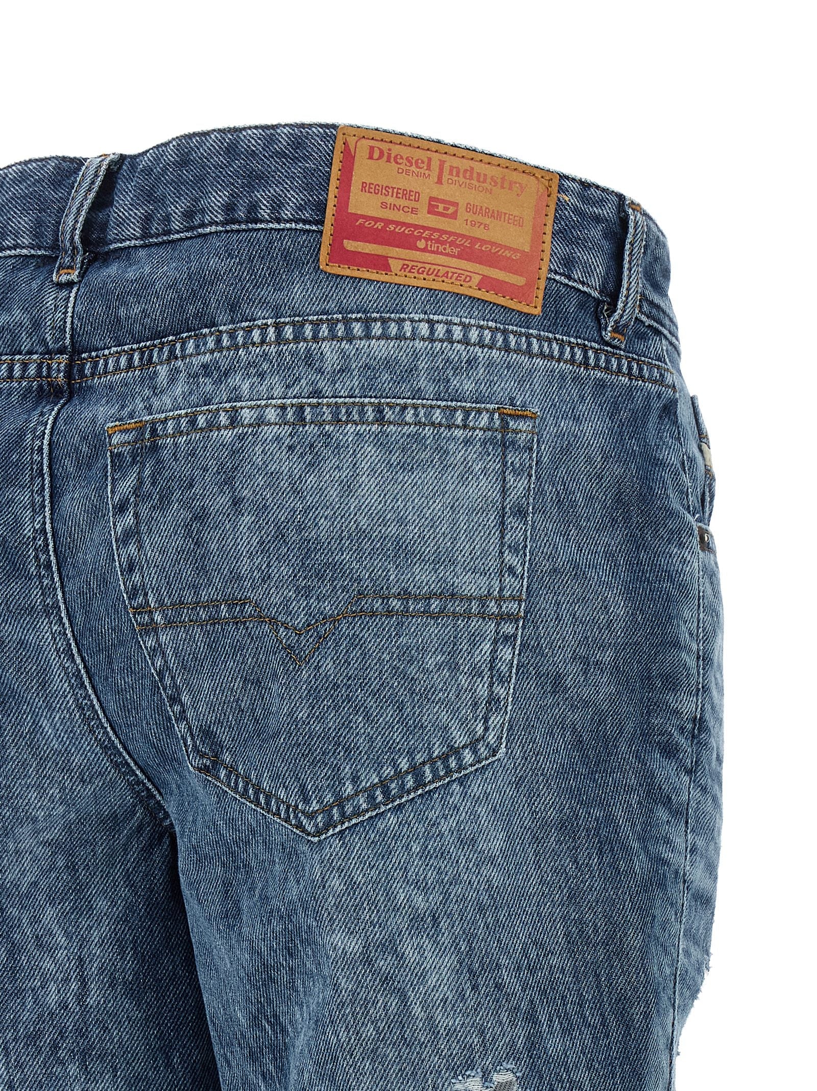 Diesel Blue Cotton Flared Jeans Diesel