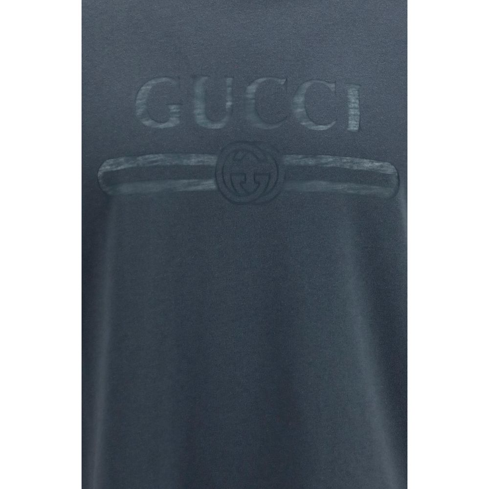 Gucci Gray Cotton T-Shirt Gucci