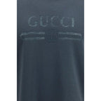 Gucci Gray Cotton T-Shirt Gucci
