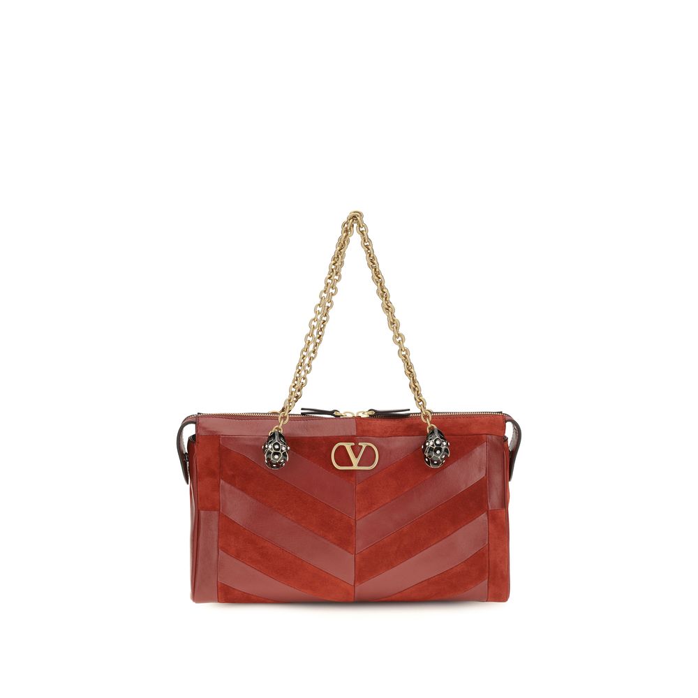 Valentino Garavani Multicolor Calf Leather Bos Taurus Shoulder Bag Valentino Garavani