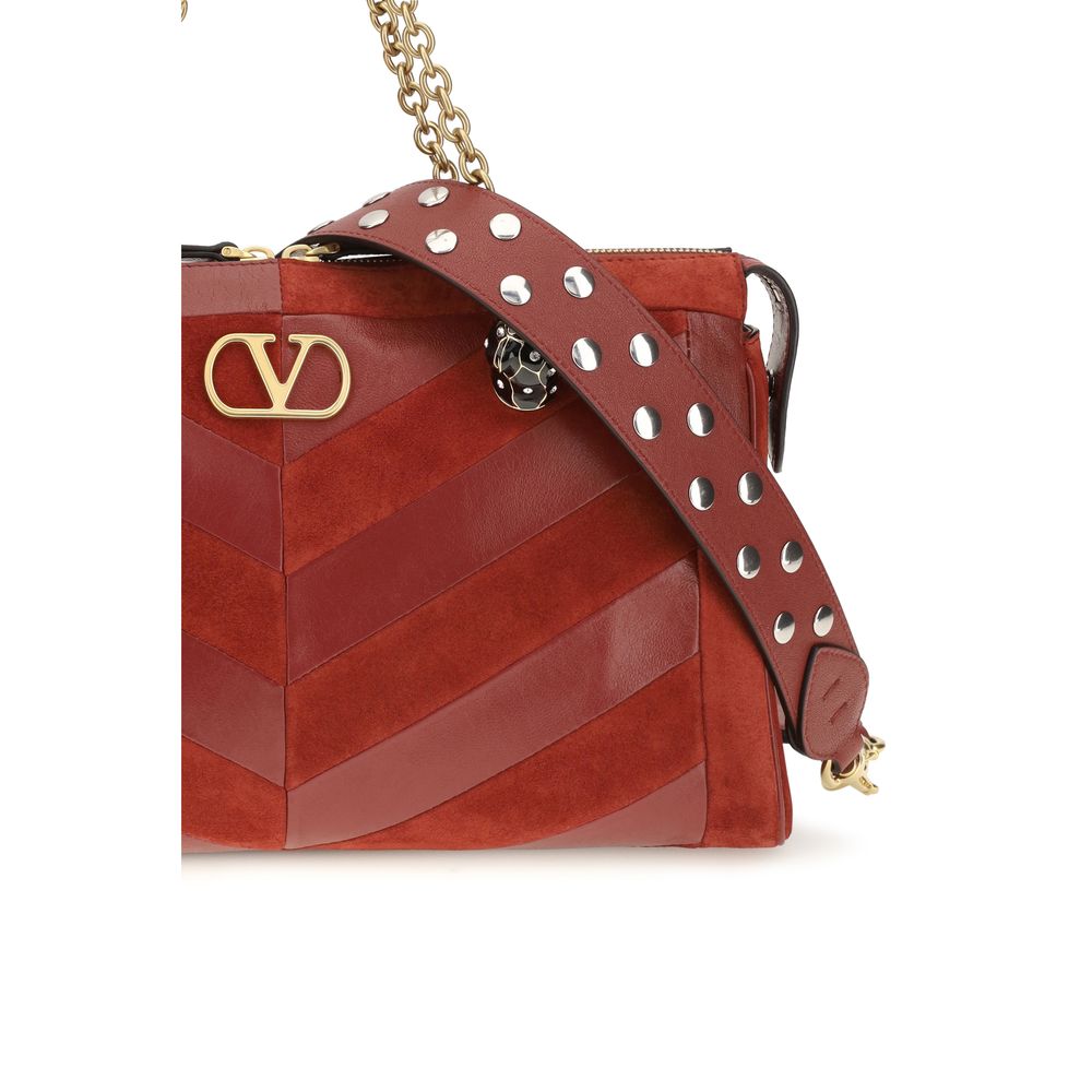 Valentino Garavani Multicolor Calf Leather Bos Taurus Shoulder Bag Valentino Garavani