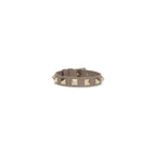 Valentino Garavani Gray Calf Leather Bos Taurus Bracelet Valentino Garavani