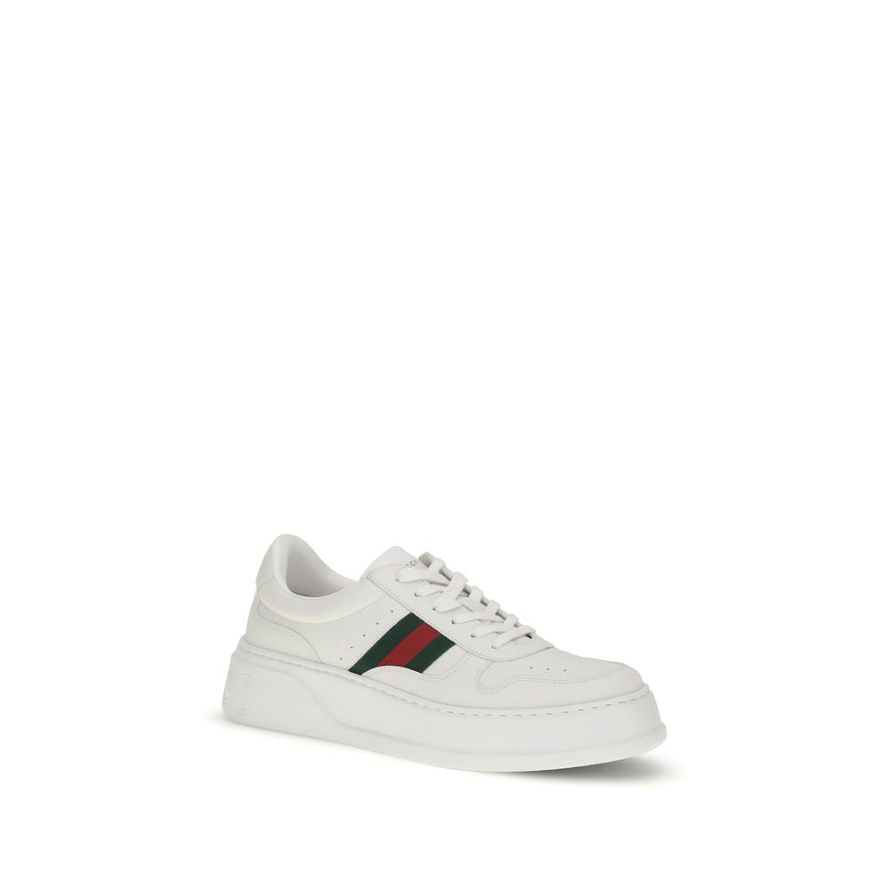 Gucci White Calf Leather Bos Taurus Chunky Sneakers Gucci