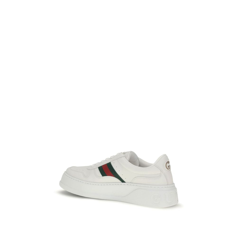 Gucci White Calf Leather Bos Taurus Chunky Sneakers Gucci