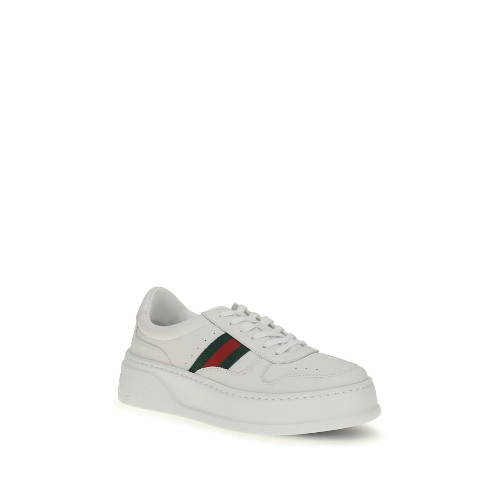 Gucci White Calf Leather Bos Taurus Chunky Sneakers Gucci