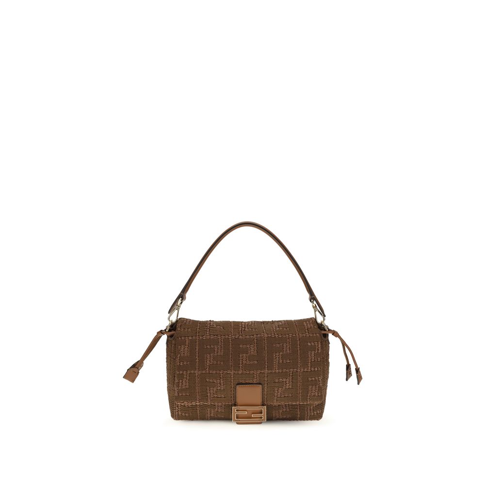 Fendi Brown Raffia Shoulder Bag Fendi