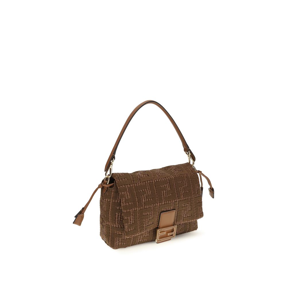 Fendi Brown Raffia Shoulder Bag Fendi