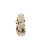 Fendi Brown Raffia Flat Sandals Fendi