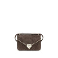 Valentino Garavani Brown Suede Leather Shoulder Bag Valentino Garavani