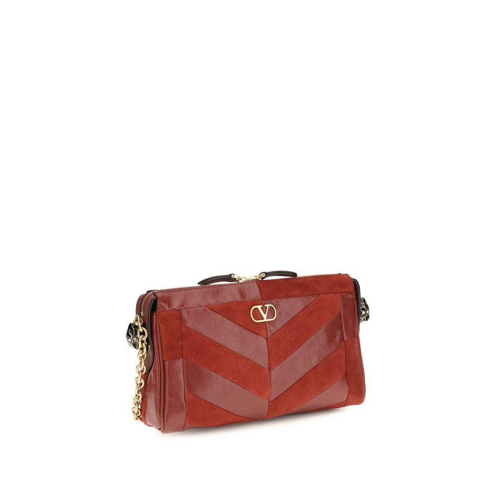 Valentino Garavani Multicolor Calf Leather Bos Taurus Shoulder Bag Valentino Garavani
