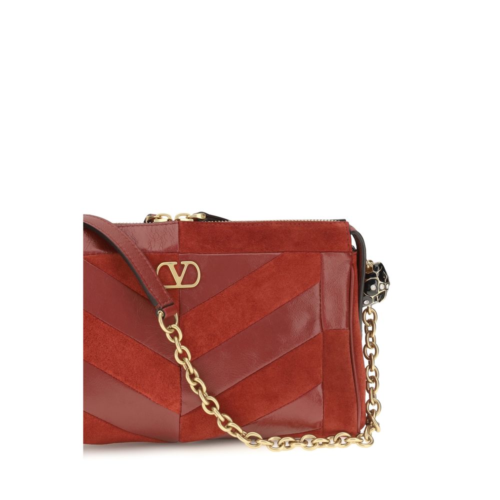 Valentino Garavani Multicolor Calf Leather Bos Taurus Shoulder Bag Valentino Garavani