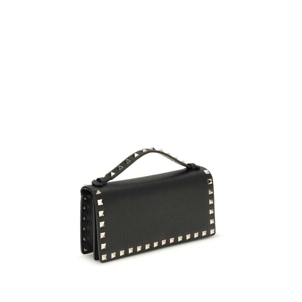 Valentino Garavani Black Calf Leather Bos Taurus Wallet Valentino Garavani