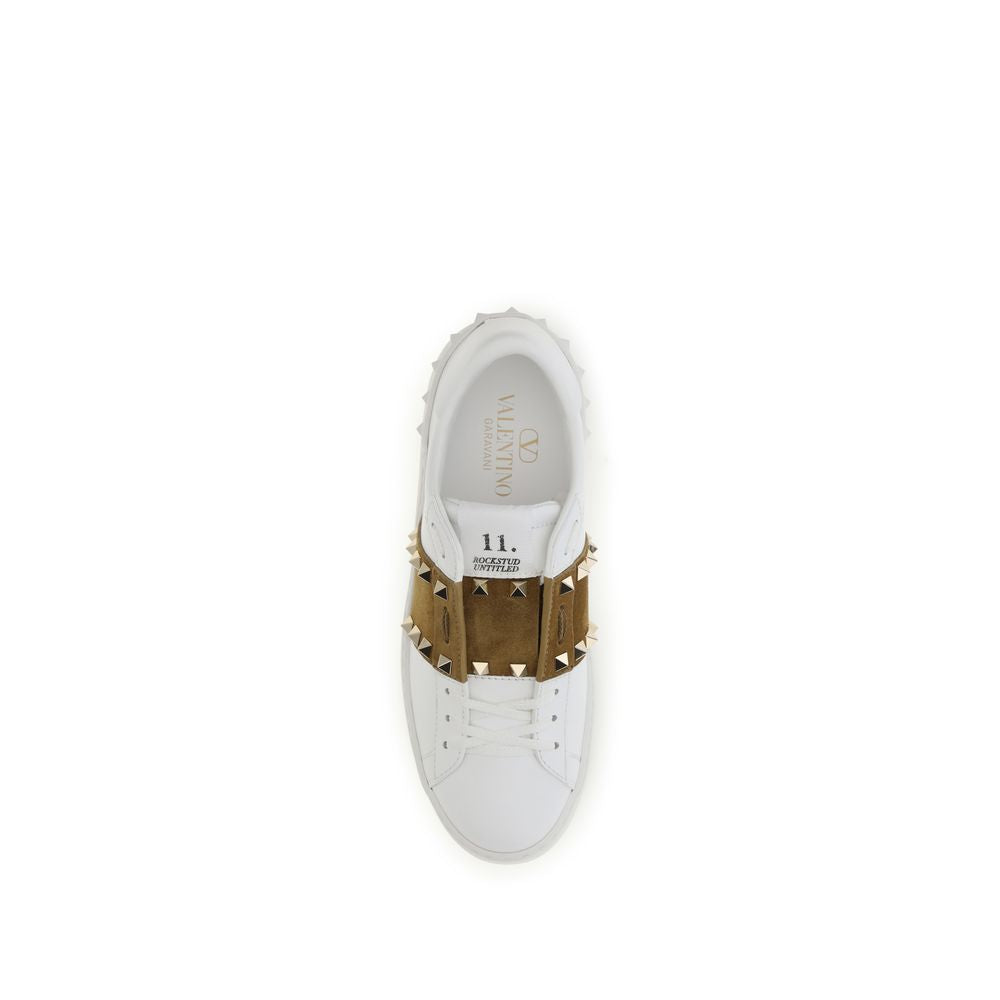 Valentino Garavani White Calf Leather Bos Taurus Sneakers Valentino Garavani