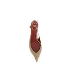Valentino Garavani Beige Calf Leather Bos Taurus Mid Heel Pumps Valentino Garavani