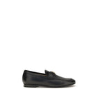Valentino Garavani Black Calf Leather Bos Taurus Slip-On Loafers Valentino Garavani