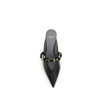 Balenciaga Black Calf Leather Bos Taurus Mules Balenciaga
